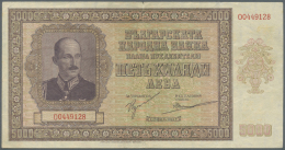 Bulgaria / Bulgarien: 5000 Leva 1942, P.62, Still Nice Condition With Several Stains And Folds And Tiny Tear At Upper Ma - Bulgarie