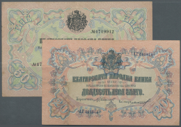 Bulgaria / Bulgarien: Pair With 20 Gold Leva ND(1904) Double Letter Serial # Prefix And Black Signatures: Chakalov & - Bulgarie