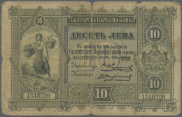 Bulgaria / Bulgarien: 10 Silver Leva ND(1899), P.A7b With 7 Digits Serial Number And Signatures: Karadjov & Tropchie - Bulgaria