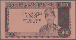 Brunei: Highly Rare Uniface Proof Print / Color Trial On Pink Test Paper Of 500 Ringgit ND(1972-88) P. 11p, Printed W/o - Brunei