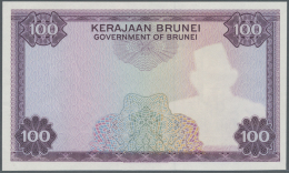 Brunei: Very Rare Proof Print Of 100 Ringgit ND(1972-88) P. 10p, Printed W/o Signatures And Serial Numbers, Back Side Fu - Brunei