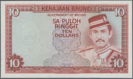 Brunei: Very Rare Proof Print Of 10 Ringgit ND(1972-88) P. 8p, Printed W/o Signatures And Serial Numbers, With Watermark - Brunei