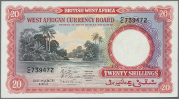 British West Africa: 20 Shillings March 31st 1953, P.10, Excellent Condition With Tiny Dint At Upper Right And Lower Lef - Altri – Africa