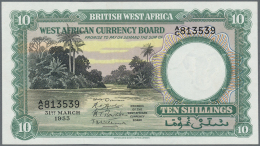 British West Africa: 10 Shillings March 31st 1953, P.9a In Excellent Condition With A Very Soft Vertical Fold At Center - Autres - Afrique