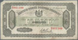 British North Borneo: 5 Dollars 1940, P.30, Very Rare And Seldom Offered Note, Obviuosly Ironed With Tiny Tears Along Th - Altri – Africa