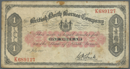 British North Borneo: 1 Dollar 1940 P. 29, Used With Stains In Paper, Washed And Pressed But No Holes Or Tears, No Repai - Autres - Afrique