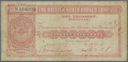 British North Borneo: British North Borneo: 25 Cents 19xx (without Stamped, Or Handwritten Date), P.12 In Well Worn Cond - Altri – Africa