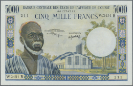 Benin: 5000 Francs ND(1961-65), Letter "B" = BENIN, P.204Bi In Perfect UNC Condition - Bénin