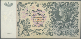 Austria / Österreich: 100 Schilling 1949 P. 132, II. Auflage, Light Center Fold, 2 Pinholes At Upper Left, Light Ha - Autriche