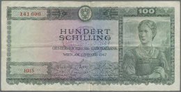 Austria / Österreich: 100 Schilling 1947, P.124, Stained Paper With Several Folds And Tiny Tears At Upper And Lower - Autriche