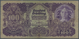 Austria / Österreich: 100 Schilling 1927 P. 97, Used With Stronger Center Fold, Center Hole, Borders A Bit Worn In - Autriche