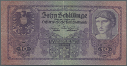 Austria / Österreich: 10 Schillinge 1925 P. 89, Used With Strong Center Fold, Horizontal Fold, One Minor Hole And C - Autriche