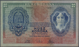 Austria / Österreich: 20 Kronen 1907 P. 10, Used With Several Folds And Creases, Minor Center Hole, No Repairs, Sta - Autriche