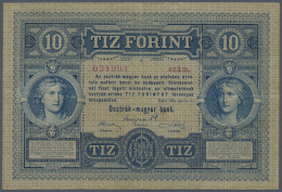 Austria / Österreich: 10 Gulden 1880 P. 1, Rarer Note, Vertical And Horizontal Folds, No Holes Or Tears, No Repairs - Autriche