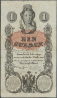 Austria / Österreich: 1 Gulden 1858 P. A84, Used With Several Folds And Creases, Staining On Back Side, Condition: - Austria