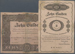Austria / Österreich: Set Of 2 Notes FORMULAR Issue Containing 10 Gulden 1825 P. A62 Formular And 10 Gulden 1834 P. - Austria