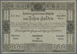 Austria / Österreich: Formular For 10 Gulden 1813, P.A52, Nice Used Condition With Several Folds, Stains And Slight - Austria