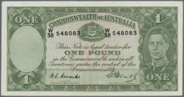 Australia / Australien: 1 Pound ND P. 26c, Unfolded, Only Very Minor Handling In Paper, No Holes Or Tears, Crisp, Condit - Altri & Non Classificati