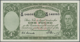 Australia / Australien: 1 Pound ND P. 26c, Unfolded, Only Very Minor Handling In Paper, No Holes Or Tears, Crisp, Condit - Autres & Non Classés