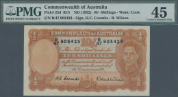 Australia / Australien: 10 Shillings ND(1952) P. 25d, Condition: PMG45 Choice Extremely Fine. - Other & Unclassified