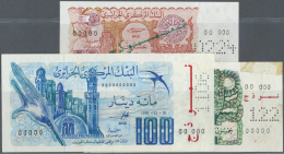 Algeria / Algerien: Set Of 3 SPECIMEN Notes Containing 20 Dinars 1983 Specimen, 50 Dinars 1977 Specimen And 100 Dinars 1 - Algeria