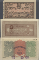 Afghanistan: Set With 3 Banknotes 5 Rupees SH 1298 & 1299 (1919 & 1920) P.2 In XF, 10 Afghanis  ND(1926-1928) P. - Afghanistan