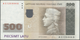 Latvia /Lettland: 500 Latu 2008 P. 58 With Major Production Error, Missing Holographic Foil Stripe Across The Window, In - Lettonie