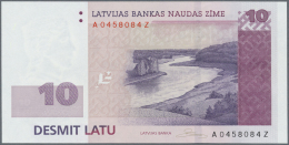 Latvia /Lettland: 10 Latu 2008 REPLACEMENT "AZ" P. 54r, Sign. Rimsevics, In Crisp Original Condition: UNC. - Lettonie