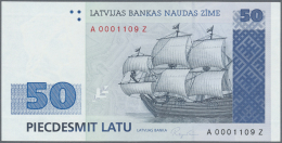 Latvia /Lettland: 50 Latu 1992 P. 46r REPLACEMENT Note With Prefix AZ And Lower Serial Number, Sign. Repse, Lightly Circ - Lettonie