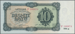 Latvia /Lettland: 10 Latu 1934 P. 25c, Issued Note, Series J, Sign. Annuss, In Crisp Original Condition: UNC. - Lettonia