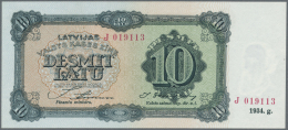 Latvia /Lettland: 10 Latu 1934 P. 25c, Issued Note, Series J, Sign. Annuss, In Crisp Original Condition: UNC. - Lettonia