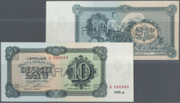 Latvia /Lettland: Rare 10 Latu 1933 SPECIMEN P. 25as, Perforated PARAUGS, On Watermarked Paper, Series A, Zero Serial Nu - Lettonia