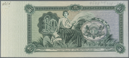 Latvia /Lettland: 10 Latu 1933-34 P. 25p, Uniface Back Side PROOF Print On Unwatermarked Paper In Blue/violet Intaglio, - Lettonie