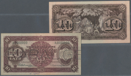 Latvia /Lettland: Rare Specimen Proof Print Of Front And Back Seperatly Printed 10 Latu 1925 P. 25as, Both Pieces With P - Latvia