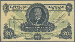 Latvia /Lettland: 20 Latu 1925, Contemporary Forgery Of P. 17, W/o Serial Numbers, Sign. Kalnings, Uniface, Damage At Lo - Latvia