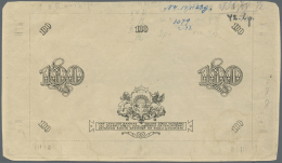 Latvia /Lettland: Rare Partial PROOF Print Of The Back Side Of 100 Latu 1922 P. 14p, Printed In Black With Security Prin - Latvia