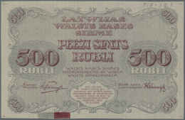 Latvia /Lettland: Rare PROOF Print Of 500 Rubli 1920 P. 8p, W/o Serial, Sign. Purins, Uniface Front Proof In Dark Grey-r - Lettonia