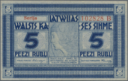 Latvia /Lettland: 5 Rubli 1919 P. 3b, Series "B", Signature Erhards, Issued From 1919 Till 1925, 750.000 Of These Notes - Lettonie