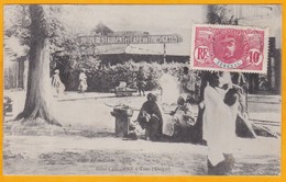 1912 CP De Thies, Sénégal Vers La Rochelle Puis île De Ré - Affr T à 10 Centimes Faidherbe -  L'hôtel Coudine à Thies - Lettres & Documents