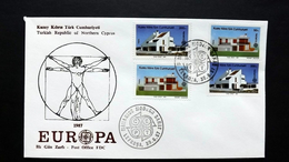 Zypern Türk. 205/6 A/C FDC, ESST, EUROPA/CEPT 1987, Moderne Architektur - Covers & Documents