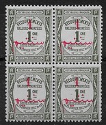 1914 - 21  Maroc  N°  Tx 13   Nf** . MNH . ( Bloc De 4) . - Portomarken