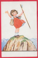219280 /  Illustrator John Wills - LITTLE GIRL TOURIST , FLOWERS ,   WSSB 7600/2 - Wills, John