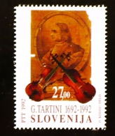 SLOVENIE, Musique. Yvert N°19  TRICENTENAIRE DE LA NAISSANCE DU COMPOSITEUR ET VIOLONISTE GIUSEPPE TARTINI  ** MNH - Musique