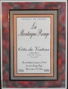 ETIQUETTE De VIN " CÔTES-du-VENTOUX 1987 " - La Montagne Rouge - Appel. Contrôlée - 12,5° - 50cl - TB. état - Côtes Du Ventoux