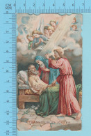 - Die Cut - Transitus St. Joseph, La Mort De Saint Joseph - Image Pieuse Holy Card Santini- 2 Scans - Images Religieuses