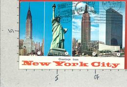 CARTOLINA VG STATI UNITI - NEW YORK - Greetings From - 9 X 14 - ANN. 1963 - Panoramische Zichten, Meerdere Zichten