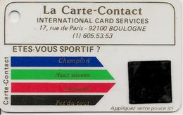 -CARTE-CONTACT-ETES VOUS SPORTIF ?-TBE-RARE - Autres & Non Classés