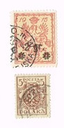 POCZTA POLSKA  - 1915 K.O.M.W.  10 GROSZY/ 2 GR    +  POCZTA POLSKA  5 MK - Used Stamps