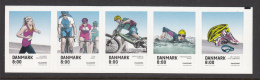 Denmark MNH 2016 Strip Of 5 8DKK Popular Sports - Unused Stamps