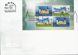 HUNGRIA/ HUNGARY/ UNGARN/ MAGYAR -  EUROPA 2017 -TEMA "CASTILLOS - CASTLES - SCHLÖSSER".- FDC De La HOJITA BLOQUE - 2017